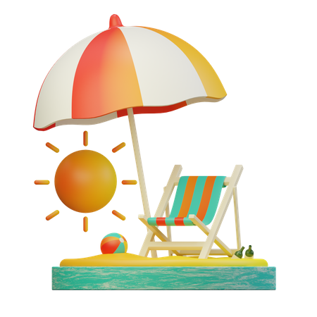 Playa  3D Illustration