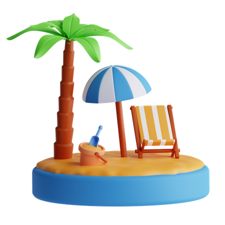 Playa  3D Icon