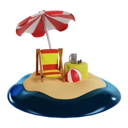 Playa  3D Icon