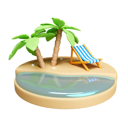 Playa  3D Icon