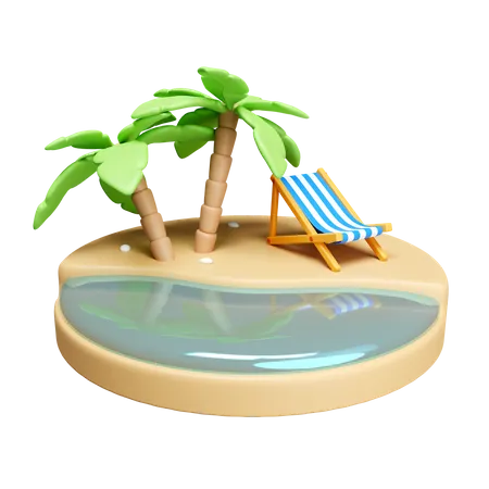 Playa  3D Icon