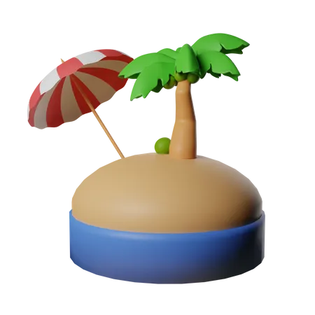 Playa  3D Icon