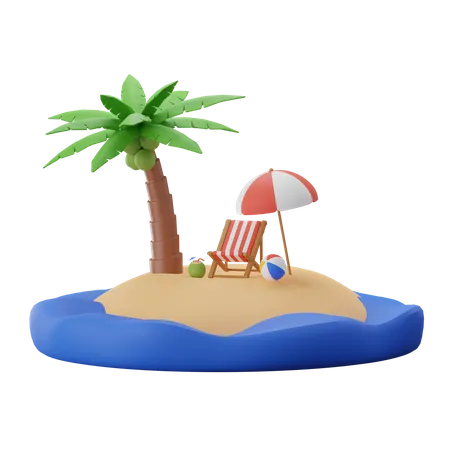 Playa  3D Icon