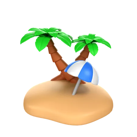 Playa  3D Icon