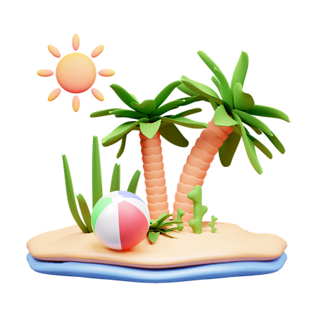 Playa  3D Icon