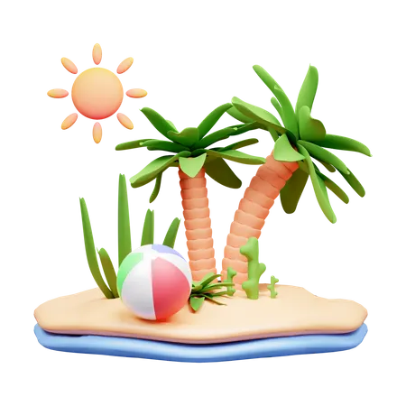 Playa  3D Icon