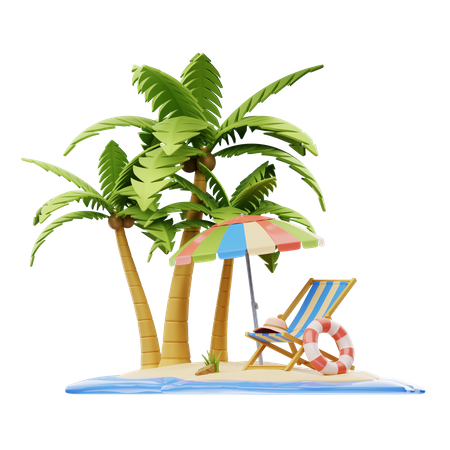 Playa  3D Icon