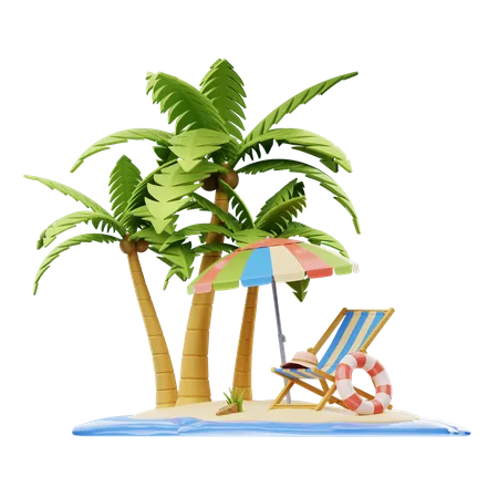 Playa  3D Icon