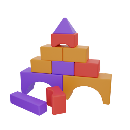 Playing Blocks  3D Icon