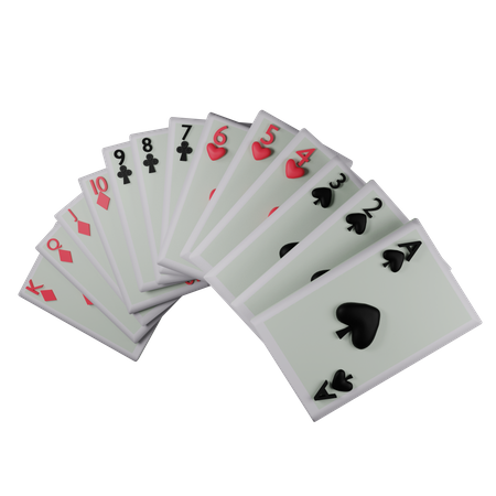 Playing Cards  3D Illustration