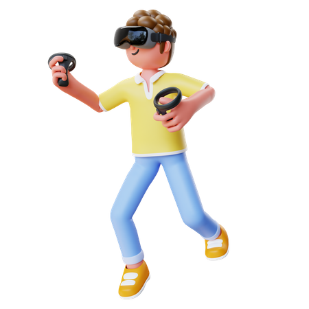 Playing Vr Game  3D Icon