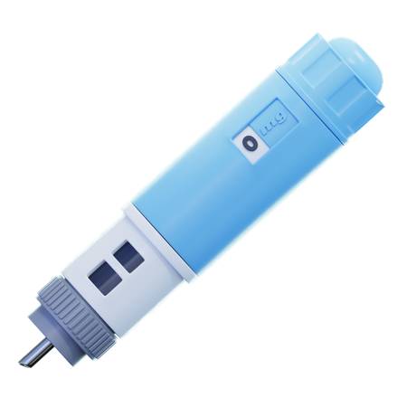 Pluma de insulina para diabetes  3D Icon