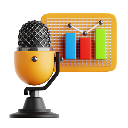 Podcast Analytics  3D Icon