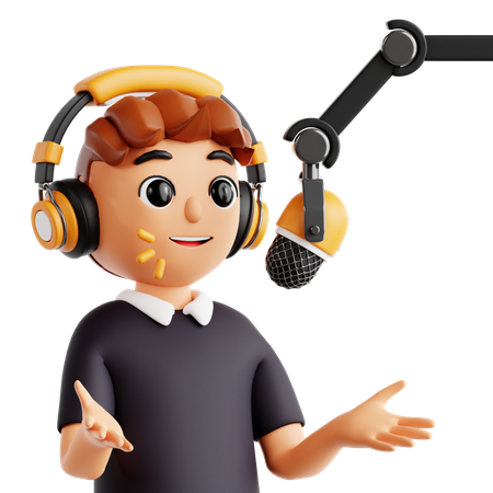 Podcast Host  3D Icon