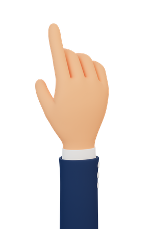 Pointing finger  3D Illustration