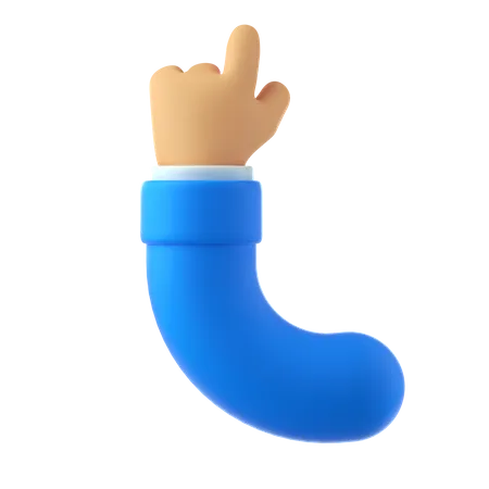 Pointing finger hand  3D Illustration