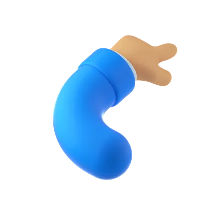 Pointing finger hand  3D Illustration