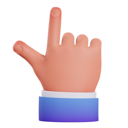 Pointing finger hand  3D Illustration