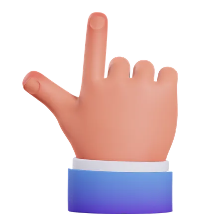 Pointing finger hand  3D Illustration