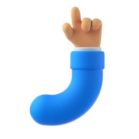 Pointing finger hand  3D Illustration