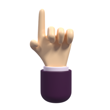 Pointing Hand  3D Icon