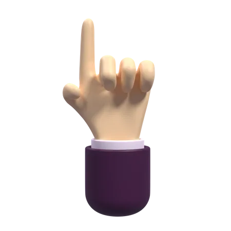 Pointing Hand  3D Icon