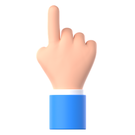 Pointing Up Hand Gesture  3D Icon