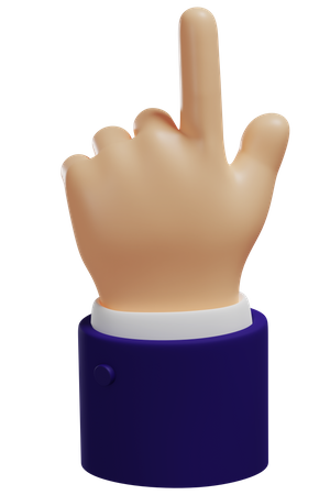 Pointing Up Hand Gesture  3D Illustration