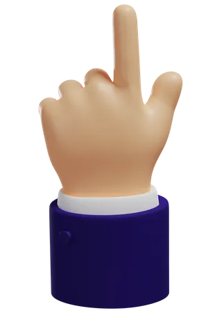 Pointing Up Hand Gesture  3D Illustration