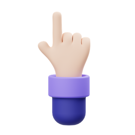 Pointing Up Hand Gesture  3D Illustration