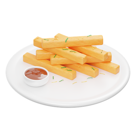 Polenta Chips  3D Icon