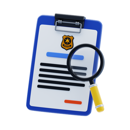 Police Report  3D Icon