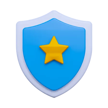 Police Security Shield  3D Icon