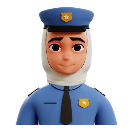 Femme policier  3D Icon