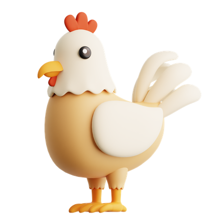 Pollo  3D Icon