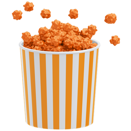 Popcorn  3D Illustration