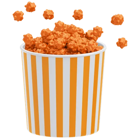 Popcorn  3D Illustration