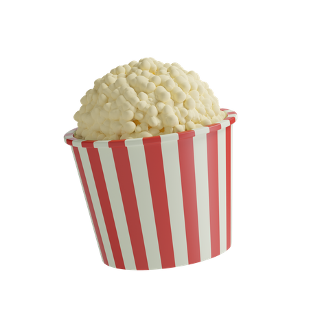 Popcorn  3D Illustration