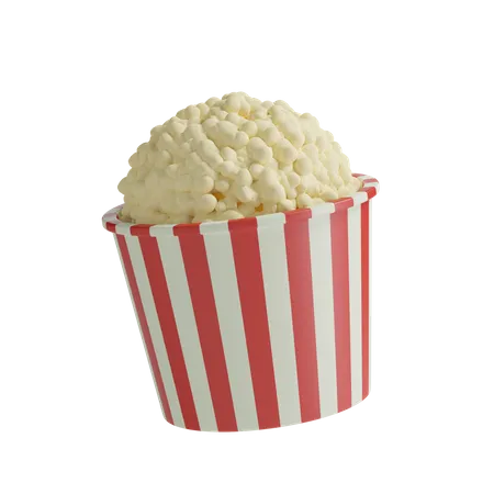 Popcorn  3D Illustration