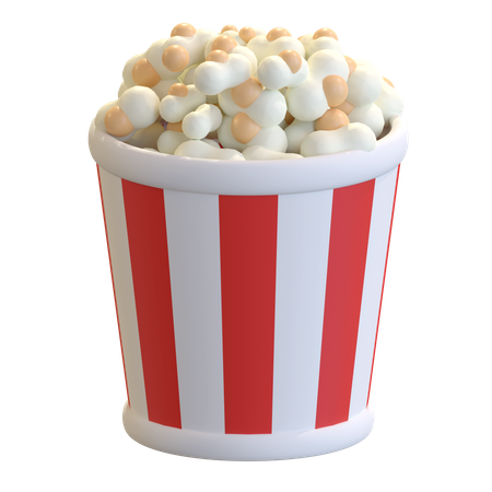 Popcorn  3D Illustration