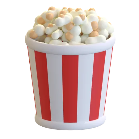 Popcorn  3D Illustration