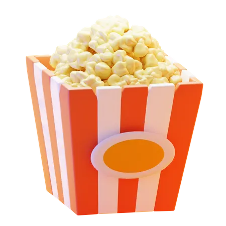 Popcorn  3D Icon