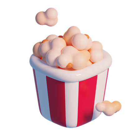 Popcorn  3D Icon