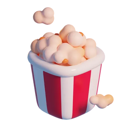 Popcorn  3D Icon