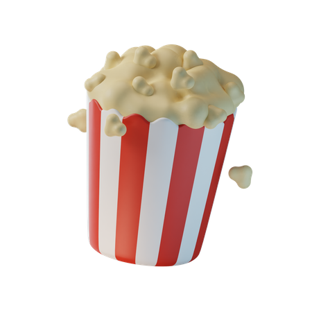 Popcorn  3D Icon