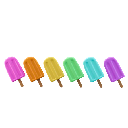 Popsicle Rainbow  3D Icon