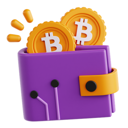 Portefeuille Bitcoin  3D Icon