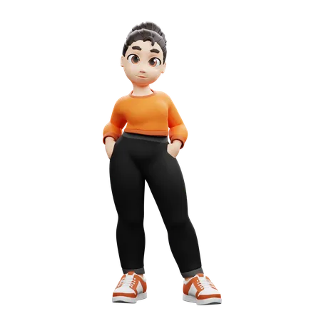 Pose casual  3D Illustration