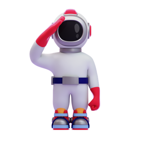 Pose de saudação de astronauta  3D Icon