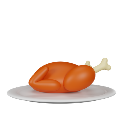 Poulet grillé  3D Icon